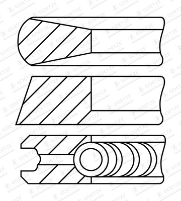 GOETZE ENGINE 08-450800-00 Piston Ring Kit
