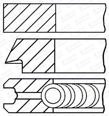 Paket ring piston Goetze Diamond Coated® LKZ-Ring® 08-446100-00
