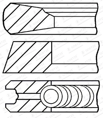 GOETZE ENGINE 08-444600-00 Piston Ring Kit