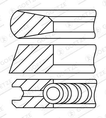 GOETZE ENGINE 08-438800-10 Piston Ring Kit