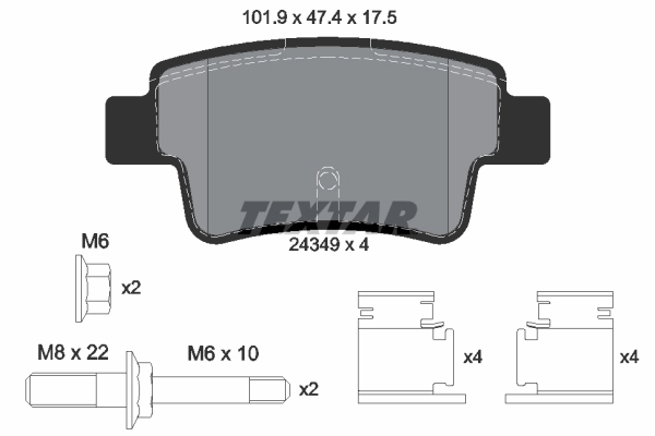 Brake Pad Set, disc brake Q+ 2434903