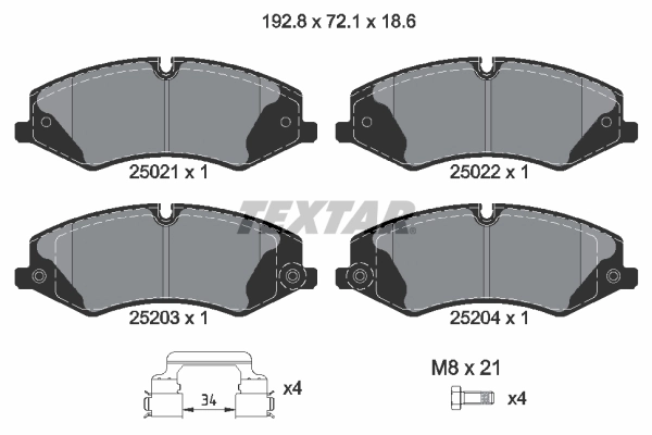 Brake Pad Set, disc brake Q+ 2502201