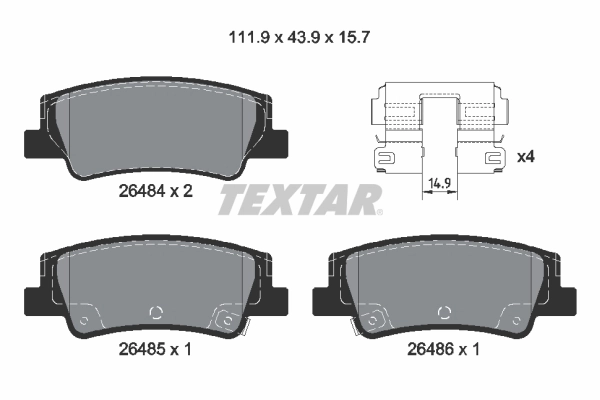 Brake Pad Set, disc brake 2648401