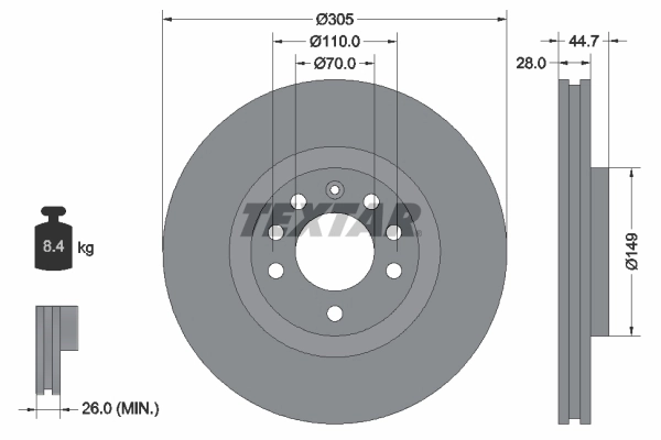 Brake Disc PRO 92155403