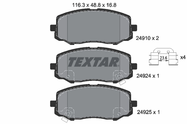 Brake Pad Set, disc brake Q+ 2491001