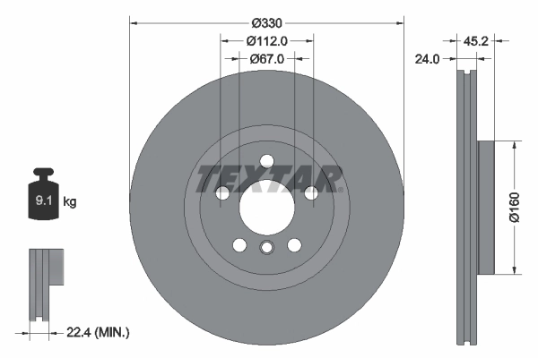 Brake Disc PRO+ 92274405