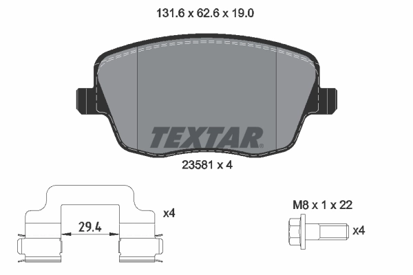 Brake Pad Set, disc brake Q+ 2358101