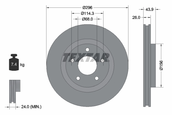 Brake Disc PRO+ 92167405