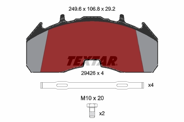 Brake Pad Set, disc brake 2942602