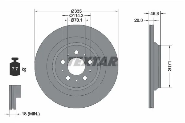 Brake Disc PRO 92343303