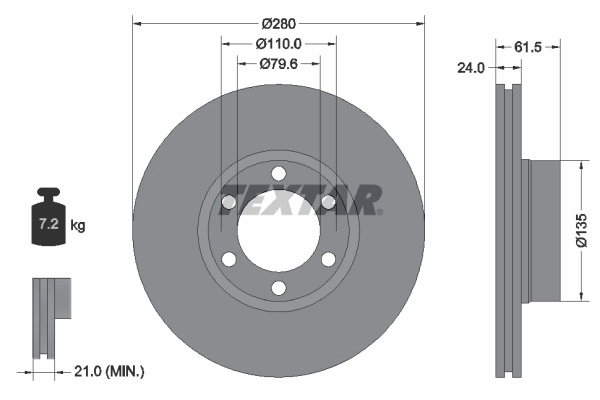 Brake Disc PRO 92097703