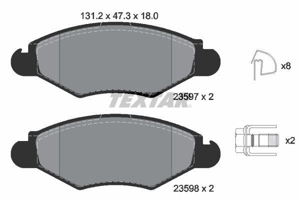 Brake Pad Set, disc brake Q+ 2359703
