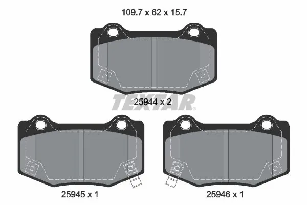 Brake Pad Set, disc brake Q+ 2594401
