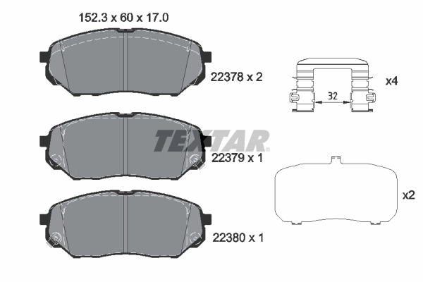 Brake Pad Set, disc brake Q+ 2237801