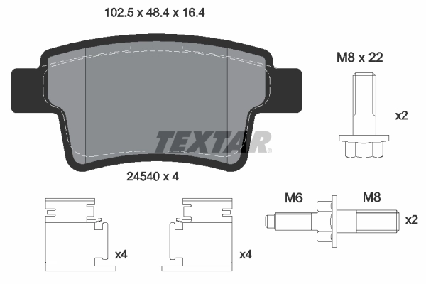 Brake Pad Set, disc brake Q+ 2454001