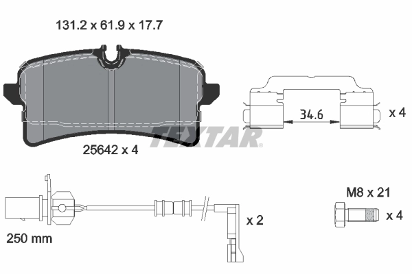 Brake Pad Set, disc brake Q+ 2564201