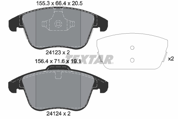 Brake Pad Set, disc brake Q+ 2412305