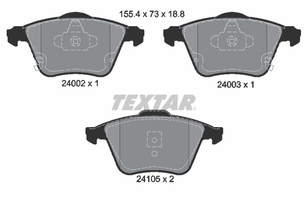 Brake Pad Set, disc brake Q+ 2400201