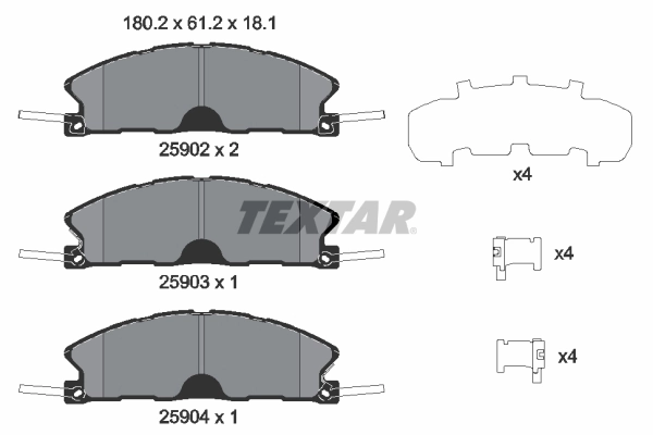 Brake Pad Set, disc brake 2590201