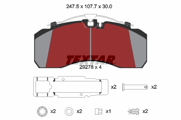 Brake Pad Set, disc brake 2927801