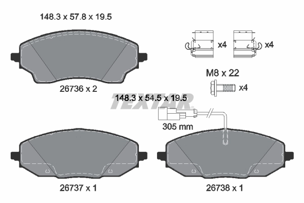 Brake Pad Set, disc brake 2673601