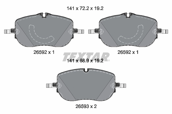 Brake Pad Set, disc brake Q+ 2659201