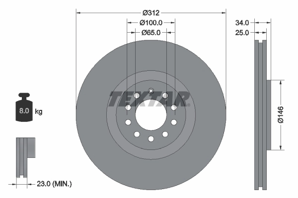 Brake Disc PRO+ 92098505