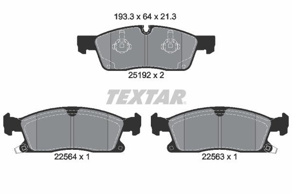 Brake Pad Set, disc brake Q+ 2519207