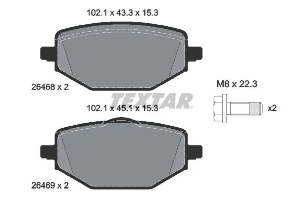 Brake Pad Set, disc brake Q+ 2646801