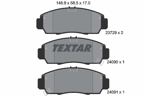 Brake Pad Set, disc brake 2372901