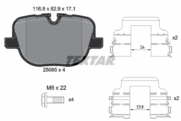 Brake Pad Set, disc brake Q+ 2508501