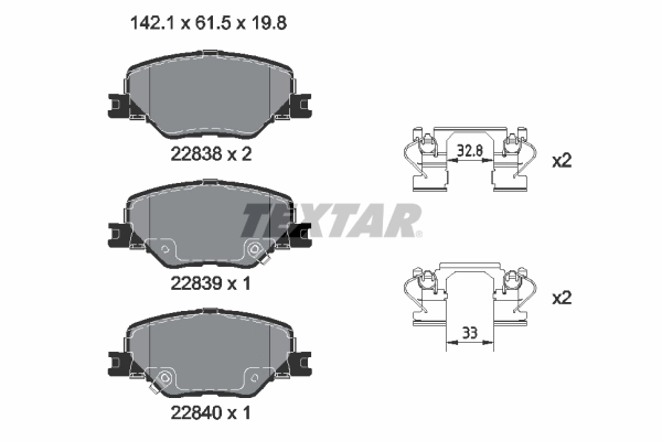 Brake Pad Set, disc brake Q+ 2283801