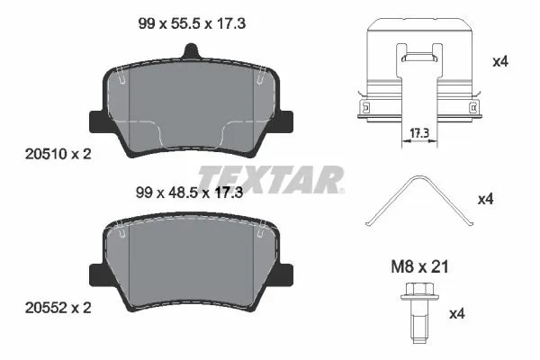 Brake Pad Set, disc brake Q+ 2051001