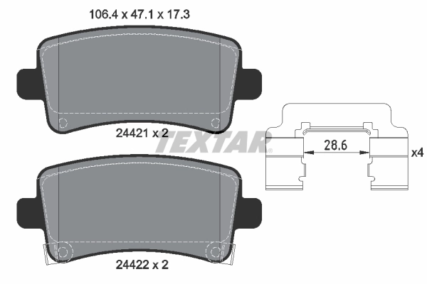 Brake Pad Set, disc brake Q+ 2442102