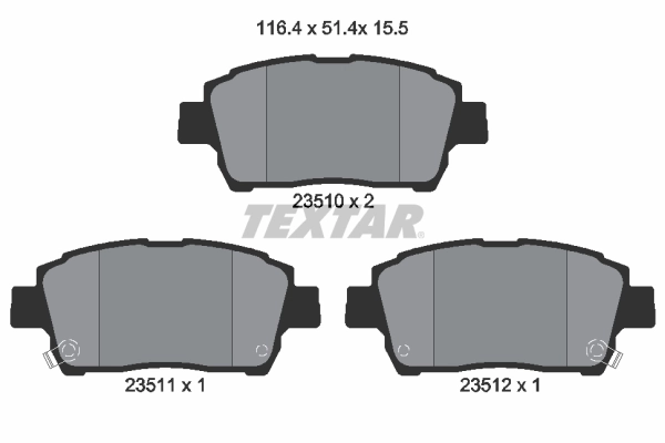 Brake Pad Set, disc brake 2351002