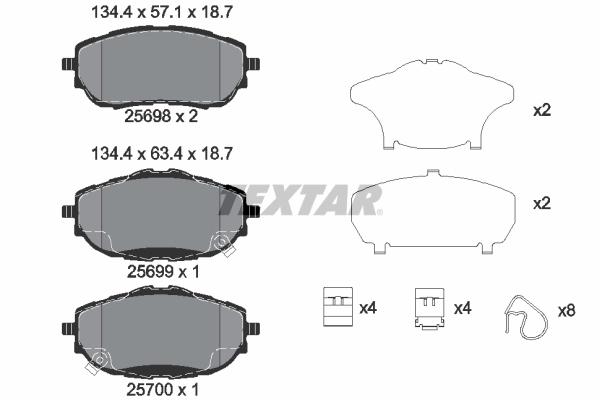 Brake Pad Set, disc brake Q+ 2569801