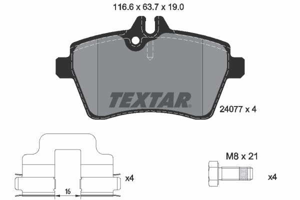 Brake Pad Set, disc brake Q+ 2407701