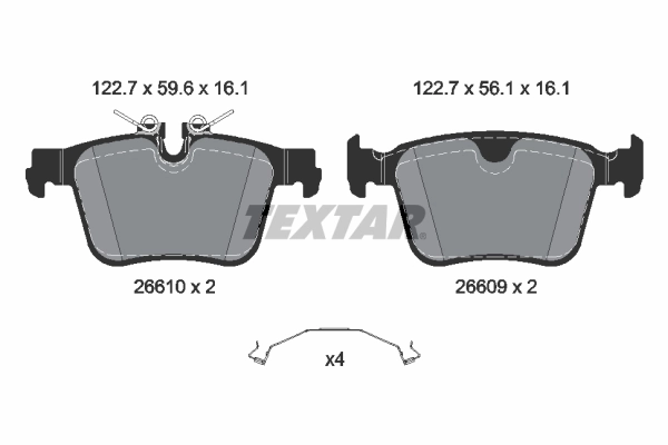 Brake Pad Set, disc brake 2661001