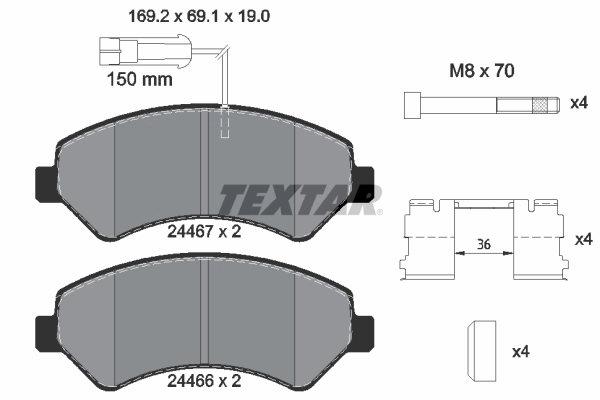 Brake Pad Set, disc brake Q+ 2446701