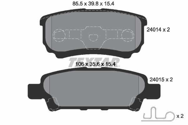 Brake Pad Set, disc brake 2401401