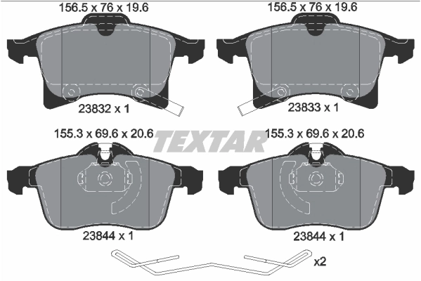 Brake Pad Set, disc brake Q+ 2383204