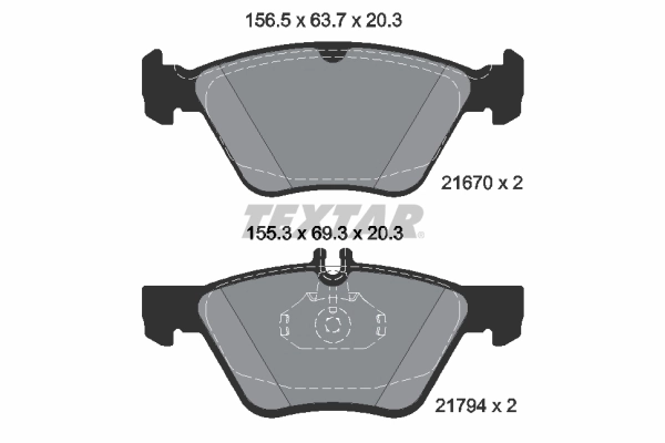 Brake Pad Set, disc brake Q+ 2167001