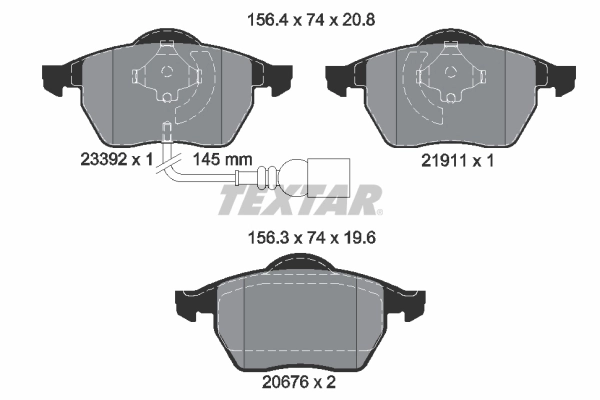 Brake Pad Set, disc brake Q+ 2339201