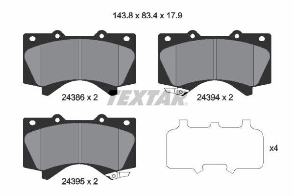 Brake Pad Set, disc brake 2438601