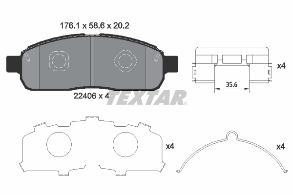 Brake Pad Set, disc brake 2240601
