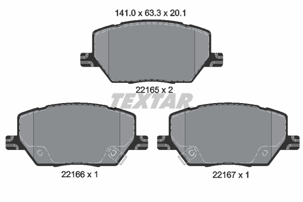 Brake Pad Set, disc brake Q+ 2216501