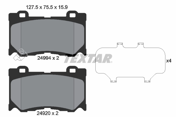 Brake Pad Set, disc brake 2499401