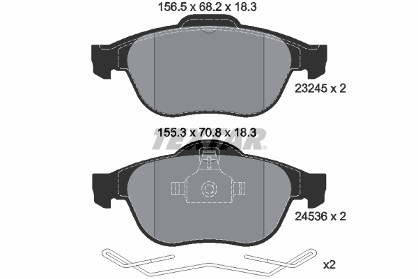 Brake Pad Set, disc brake Q+ 2453601