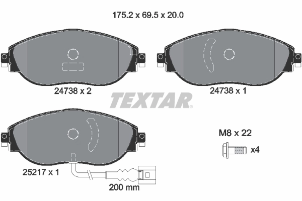 Brake Pad Set, disc brake Q+ 2473801