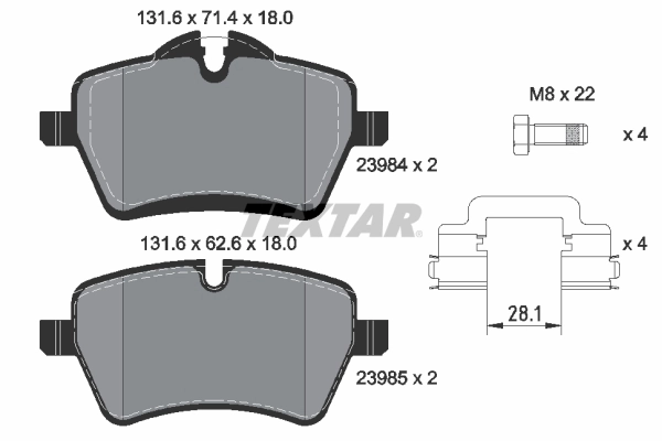 Brake Pad Set, disc brake Q+ 2398404